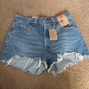 Levi's 501 Women's Blue Denim Shorts